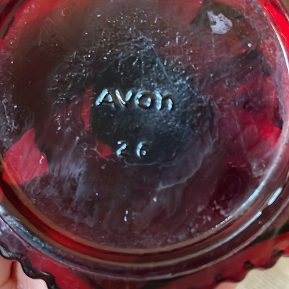 VTG AVON Collection Cape Code Ruby Red goblet footed glass - Picture 4 of 7